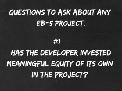 DEVELOPER EQUITY IN AN EB-5 PROJECT
